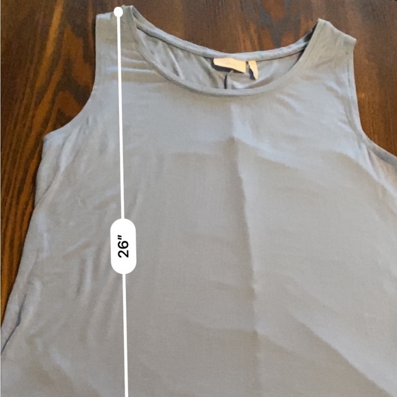 LOGO layers blue sleeveless tank top tunic Sz S - Picture 7 of 8